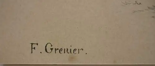 Francois Grenier (1793-1867) Kleine Erntehelferin Orig Lithografie um 1850