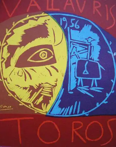 Pablo Picasso Vallauris Toros 1956 Orig Lithografie Maitres de l'Ecole 1959