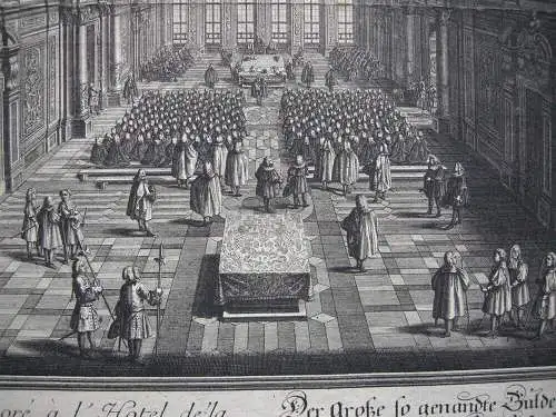 Rathaus Augsburg Godener Saal Orig Kupferstich Salomon Kleiner 1730 Elias Holl