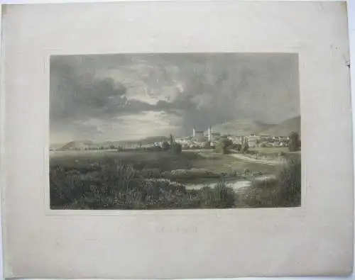 "Tarczal" Tarcal Tokai Ungarn Orig Farblithografie Keleti Gusztav 1840