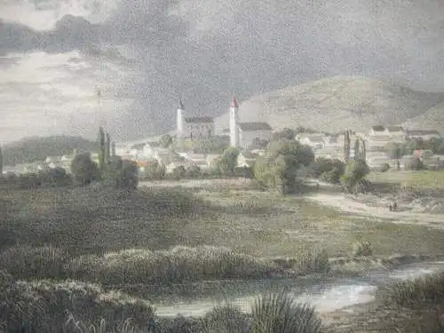 "Tarczal" Tarcal Tokai Ungarn Orig Farblithografie Keleti Gusztav 1840