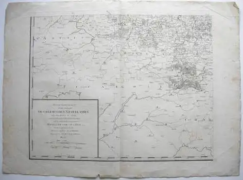 Österreichische Niederlande große Kupferstichkarte Wenzeley 1790