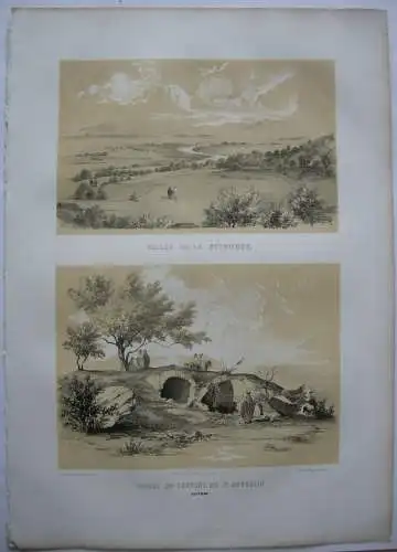 Algerien Algerie Vallée Seybouse Hippone Lithographie Genet 1840 Nord Afrika 