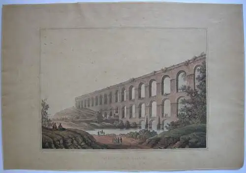 Luigi Mayer (1755-1803) Aqueduct bei Belgrad Türkei Orig Aquatinta 1810