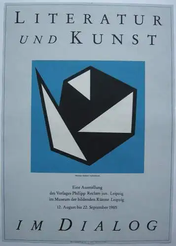 Frank Neubauer (1941) Plakat Literatur Kunst Hermann Glöckner Serigrafie 1985