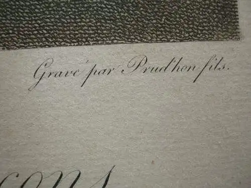 Jean-Baptiste Mallet Comme l'esprit vient aux Garcons Orig. Kupferstich 1820