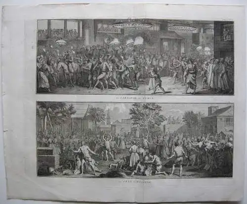 Türkei Türkischer Osmanischer Karneval Hussein Orig Kupferstich Picard 1729