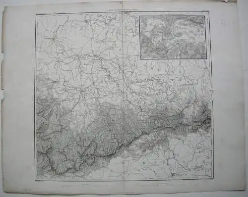 Sachsen Dresden Orig Stahlstich-Karte 1860 Ch. Dyonnet 