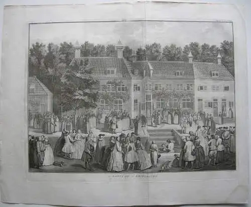 Baptisten Taufe Rijnsberg Niederlande Orig Kupferstich Bernaerts 1736