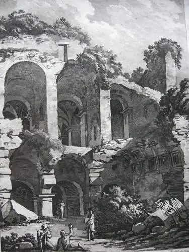 Louis-P Baltard (1764-1846) Logia Imperatori Colosseo Orig Aquatinta 1806 Italia