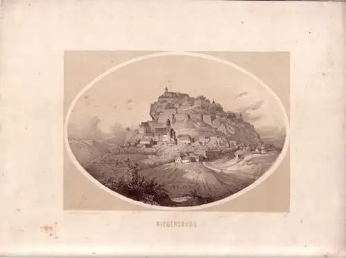 Riegersburg Steiermark getönte Orig. Lithografie C. Reichert 1840 Österreich