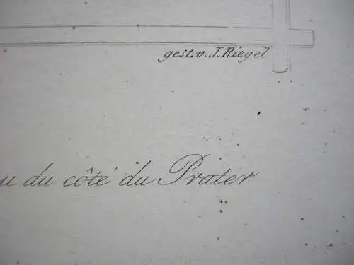 Bad Ischl Ansicht vom Prater aus Oberösterreich Orig. Stahlstich J. Riegel 1847