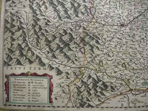 Oberschwaben altkolor Orig Kupferstich Hondius Amsterdam, 1635 Bodensee