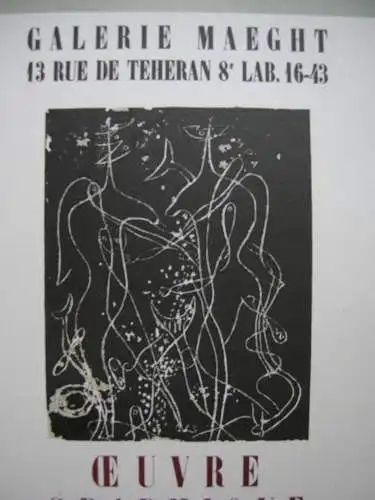 Georges Braque Plakat Oeuvre graphique Orig Lithografie 1959 Maitres de l'Ecole 