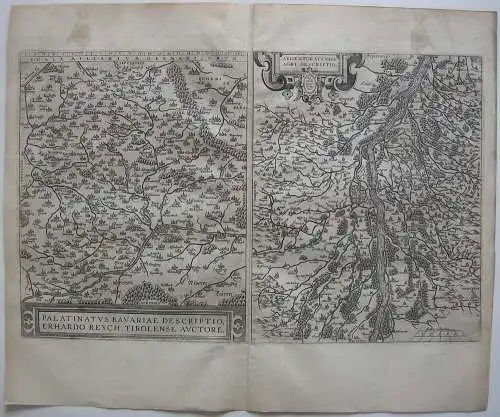 Oberpfalz Elsass Strassburg 2 Orig Kupferstichkarten Ortelius 1575 