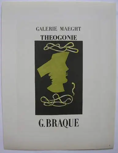 Georges Braque Plakat Maeght Theogonie Orig Lithografie 1959 Maitres de l'Ecole 