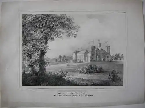 Neues Schloss Thal Steiermark Tonlithographie 1850 Oberthal Rantzau 