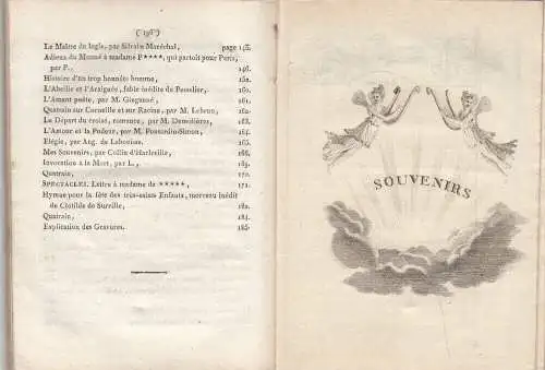 Almanach des Dames 1807 Tübingen Cotta 5 Kupfertafeln 