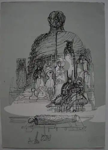 Fabrizio Clerici (1913-1993) Il Milione Marco Polo Serigrafie 1971 signiert  