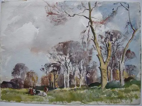 Tom Nisbet (1909-2001) Spring in the fields Clonskeagh Donnybrook 1960 Irland