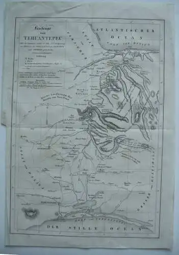 Isthmus Tehuantepec Mexiko Stahlstich 1830 Mesoamerika 