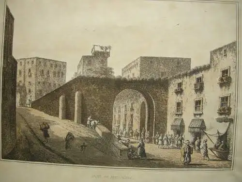 Luigi Mayer (1755-1803) Part of Jerusalem Israel Palästina Orig Aquatinta 1810