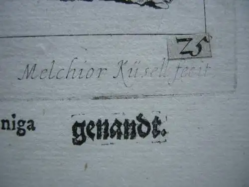 Melchior Küsel (1626-1683) Venedig Portico Colognig disbarco Radierung 1671