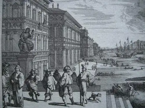 Melchior Küsel (1626-1683) Venedig Pallazze Fondamenta nove Radierung 1671