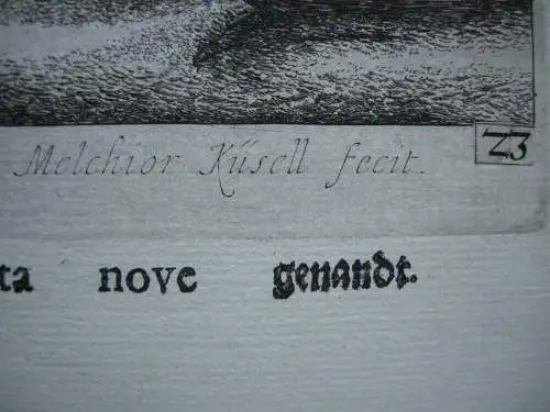 Melchior Küsel (1626-1683) Venedig Pallazze Fondamenta nove Radierung 1671