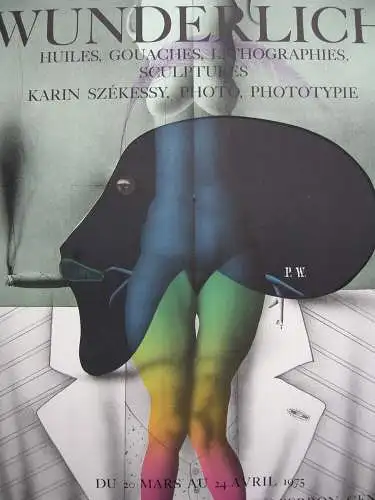 Paul Wunderlich (1927-2010) Plakat Ausstellung St. Pierre Genf Lithografie 1975