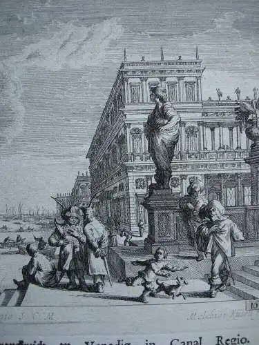 Melchior Küsel (1626-1683) Venedig Pallazzo Ambassador Radierung 1671