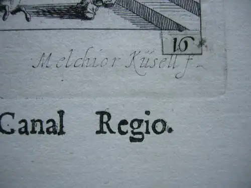 Melchior Küsel (1626-1683) Venedig Pallazzo Ambassador Radierung 1671