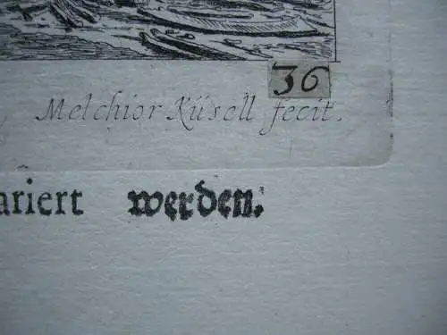 Melchior Küsel (1626-1683) Venedig Sguerro Werft Radierung 1671