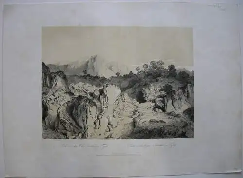 Ober-Inntal Tirol Getönte Orig Lithographie Heinlein 1842 Österreich Alpen