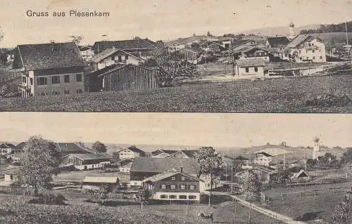 AK Plesenkam Miesbach Gesamtansicht Osten Westen ungel 1920