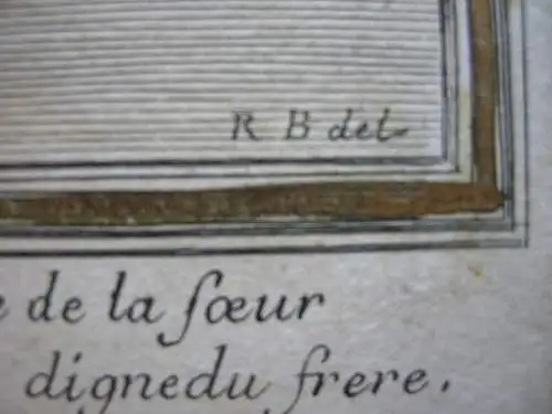 Hl. Scholastica von Nursia Norcia altokolor Orig Kupferstich 1780 