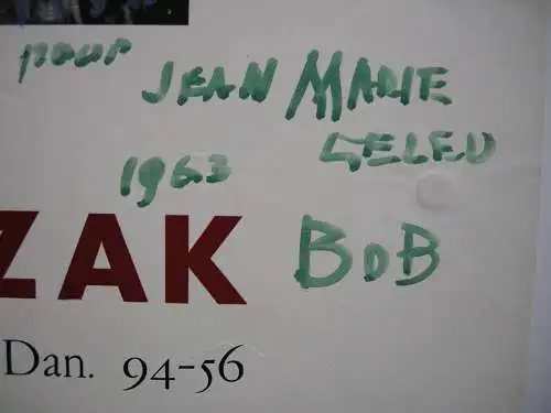 Bob Gesinus Orig Plakat Galerie ZAK Paris 1963 Widmung Dedicace 