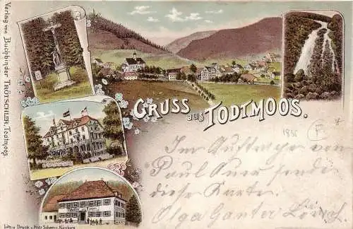 Ak Todtmoos Waldshut Mehrfachbild Gasthaus Baden Württemberg Litho gel 1896