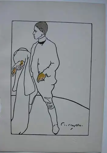 James Pryde (1866-1941) Portrait W. Nicholson Orig Lithografie  1897 The Studio 