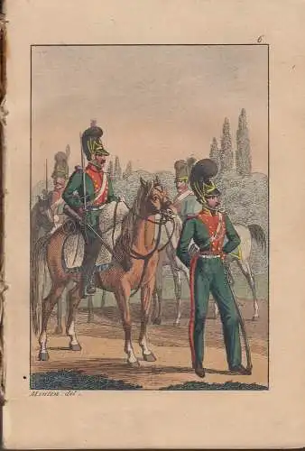 Allgemeiner Militär-Almanach 8 kolor Kupfer Uniformen 1828 Portraits