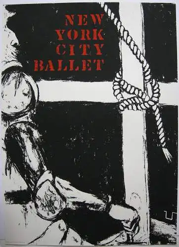 George Segal (1924-2000) Plakat New York City Ballet Orig Lithographie 1974