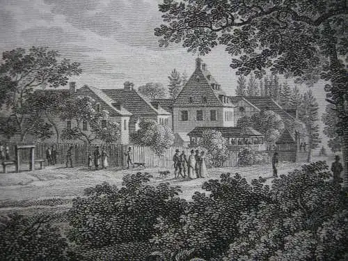 Joh. M. Fr. Geißler (1778-1875) Forsthaus bei Frankfurt Orig. Kupferstich 1816