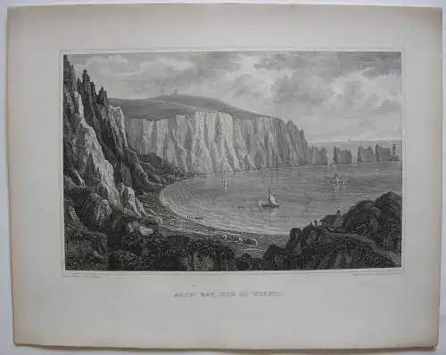 Isle of Wight Great Britain Alum Bay Copper engraving Brannon 1858