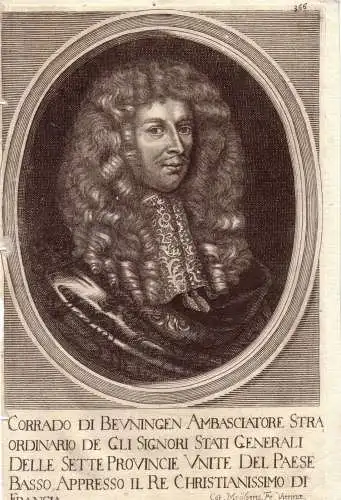 Coenraad van Beuningen Portrait-Kupferstich 1650 C Meyssens Niederländ Gesandter