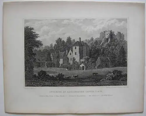 Isle of Wight Great Britain Interior Carisbrooke Copper engraving Brannon 1856