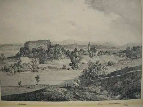 C. A. Lebschee (1800-1877) Starnberg Starnberger See Orig Lithogr 1830