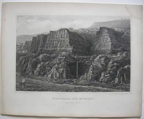 Isle of Wight Great Britain Ventnor westward Copper engraving Brannon 1863