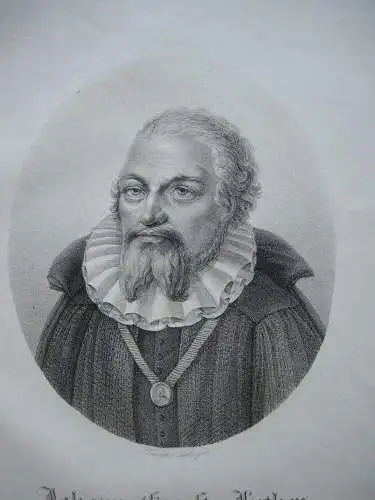 Joh. Ernst Luther (1560-1637) Enkel Luthers Orig Lithografie Kunike 1825