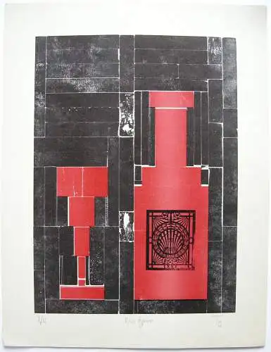 Günther Tobisch Vino typico Orig Typographik 1983 signiert 