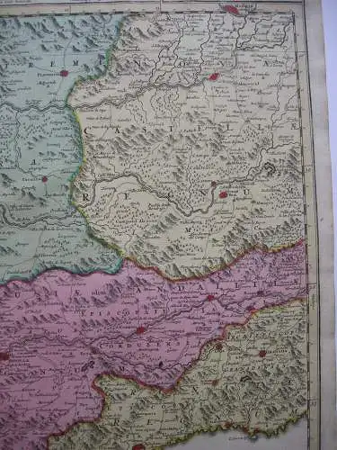 Spanien Portugal Algarve Andalusien kolor Orig Kupferstichkarte Allard 1690